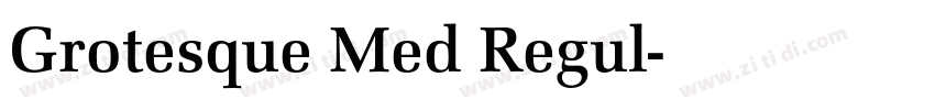 Grotesque Med Regul字体转换